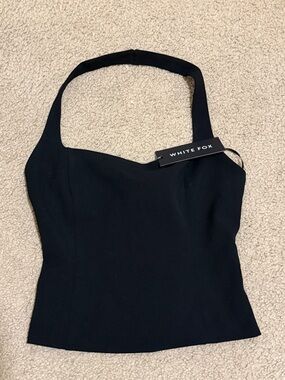 NWT White Fox Boutique Black Bustier Size Small